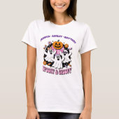 Retro Ghosts Grappige Beste Vrienden Pastel Hallow T-shirt (Voorkant)