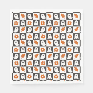 Retro Ghosts Halloween Schattigee Pastel Ghost K Servet