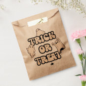 Retro Ghosts Halloween Trick or treat Bedankzakje (Gezegeld)