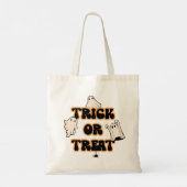 Retro Ghosts Halloween Trick or treat Tote Bag (Achterkant)