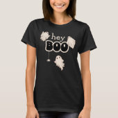 Retro Ghosts Hey Boo Halloween T-shirt (Voorkant)