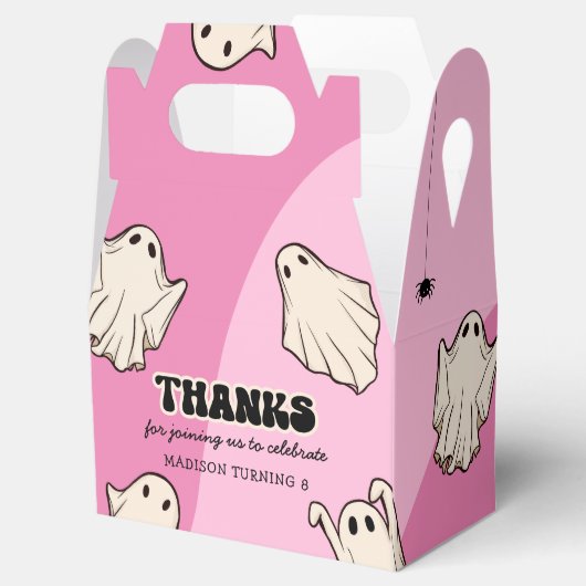 Retro Ghosts Kinder Halloween Verjaardagsfeest Bedankdoosjes (Geopend)