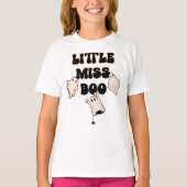 Retro Ghosts Little Miss Boo Halloween T-shirt (Voorkant)