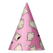 Retro Ghosts Pink Halloween Feesthoedjes (Links)