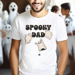 Retro Ghosts Spooky Pa Halloween T-shirt<br><div class="desc">Funny halloween mannen t-shirt met een trio van retro geesten,  een griezelige spin en het leuke gezegde "spooky dad".</div>