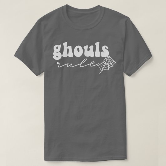  Retro Ghouls Rule Funny Halloween Outfit C T-shirt (Design voorkant)
