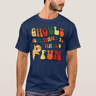 Retro Ghouls wil alleen maar Fun Halloween Boo G T-shirt