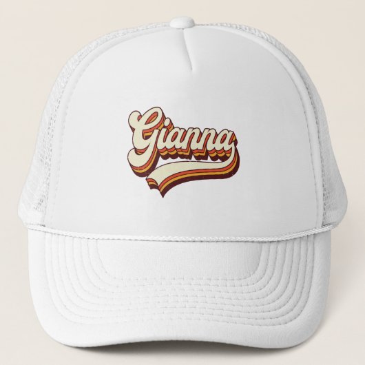 Retro Gianna naam 70s vintage ontwerp Trucker Pet (Voorkant)