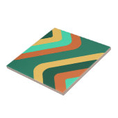 Retro Giant Diamonds Blauwgroen Multicolored Tegeltje (Zijkant)