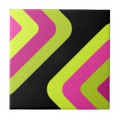 Retro Giant Diamonds Chartreuse Magenta Tegeltje (Voorkant)