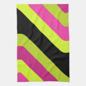 Retro Giant Diamonds Chartreuse Magenta Theedoek (Verticaal)