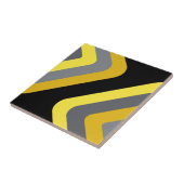 Retro Giant Diamonds Geel Grijs Tegeltje (Zijkant)