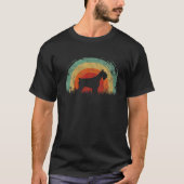 Retro Giant Schnauzer  Rainbow Dog Mannen Wome T-shirt (Voorkant)