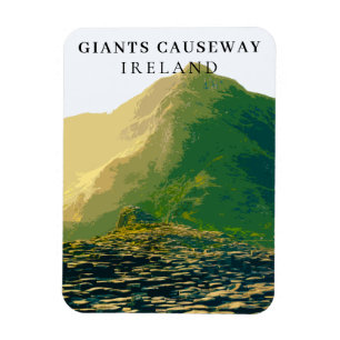 Retro Giants Causeway Antrim Ierland Reismagneet Magneet