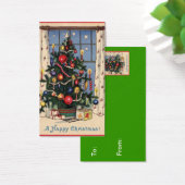 Retro Gift Label-Bekijk terug Visitekaartje (Bureau)