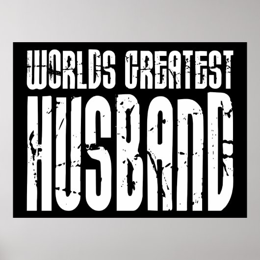 Retro Gifts for Husbands World's Greatest Husband Poster (Voorkant)