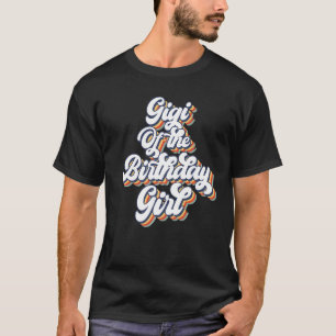 Retro Gigi van het geboorte meisje Matching F T-shirt