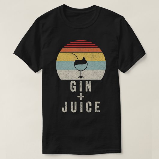 Retro Gin + Juice T-shirt (Design voorkant)