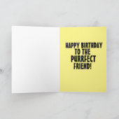 RETRO GINGER CAT BIRTHDAY KAART VOOR VRIEND (Binnen)