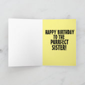 RETRO GINGER CAT VERJAARDAG KAART VOOR ZUS (Binnen)