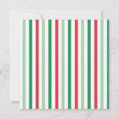 Retro Gingerbread Candy Cane Border Holiday Party Kaart (Achterkant)