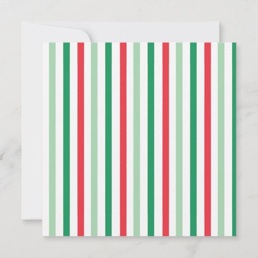 Retro Gingerbread Candy Cane Border Holiday Party Kaart (Achterkant)
