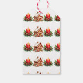 Retro Gingerbread House Holiday Gift Label Cadeaulabel (Achterkant)