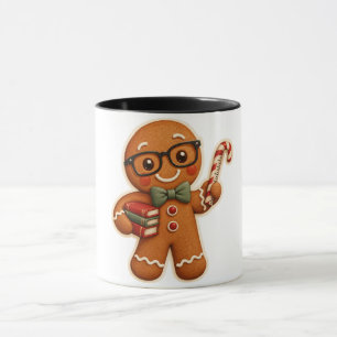 Retro-gingerbread-leraren Kerstmis Custom Mok