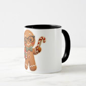 Retro-gingerbread-leraren Kerstmis Custom Mok (Voorkant rechts)