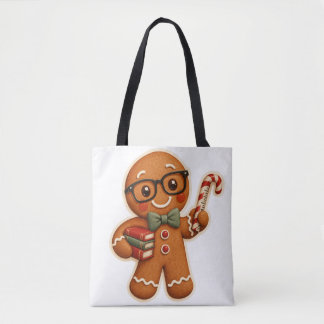 Retro-gingerbread-leraren Kerstmis Custom Tas
