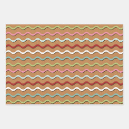 Retro Gingerbread Patroon Inpakpapier Vel