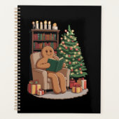 Retro Gingerbread Reading Books Christmas Teacher  Planner (Voorkant)