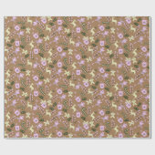 Retro Gingerbrood Deer Candycane behandelt Kerstmi Cadeaupapier (Vlak)