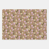 Retro Gingerbrood Deer Candycane behandelt Kerstmi Inpakpapier Vel (Voorkant)