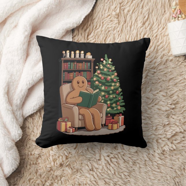 Retro-gingerbrood-leesboeken Kerstmis-leraar Kussen (Deken)