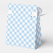Retro Gingham Baby Blue Bedankdoosjes (Achterkant)