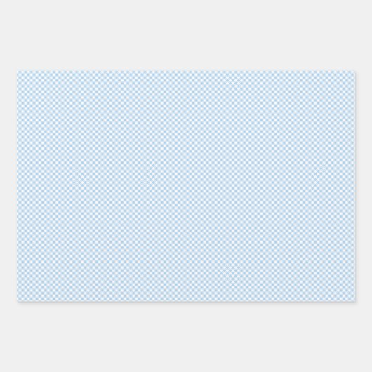 Retro Gingham Baby Blue Inpakpapier Vel (Voorkant 3)