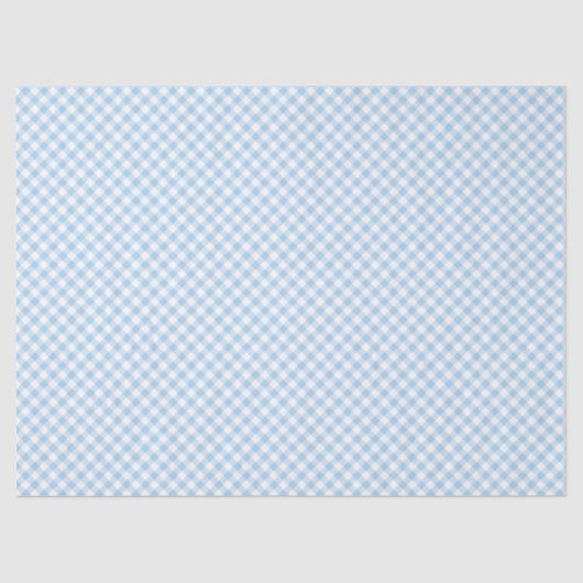 Retro Gingham Baby Blue Tissuepapier (Voorkant)