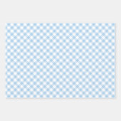 Retro Gingham Babyblauw Inpakpapier Vel (Voorkant 2)