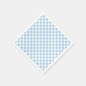 Retro Gingham Babyblauw Servet (Hoek)