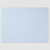 Retro Gingham Babyblauw Tissuepapier (Voorkant)