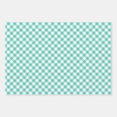 Retro Gingham Bluegrass Green Inpakpapier Vel (Voorkant 2)