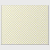 Retro Gingham Boter Geel Cadeaupapier (Vlak)