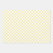 Retro Gingham Boter Geel Inpakpapier Vel (Voorkant 2)