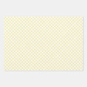 Retro Gingham Boter Geel Inpakpapier Vel (Voorkant)