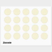 Retro Gingham Boter Geel Ronde Sticker (Vel)