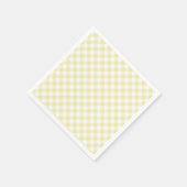 Retro Gingham Boter Geel Servet (Hoek)