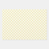Retro Gingham Butter Yellow Inpakpapier Vel (Voorkant 2)
