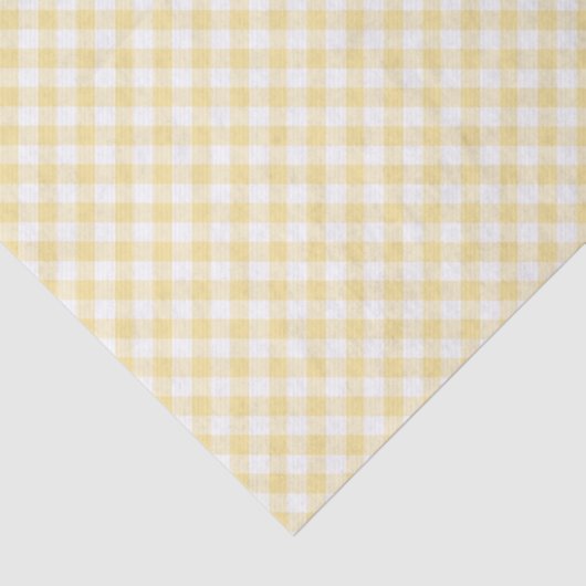 Retro Gingham Canary Yellow Tissuepapier (Detail)