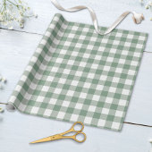 Retro Gingham Check Plaid Patten in pastelkleuren Cadeaupapier